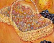 克劳德莫奈 - Basket of Graphes, Quinces and Pears